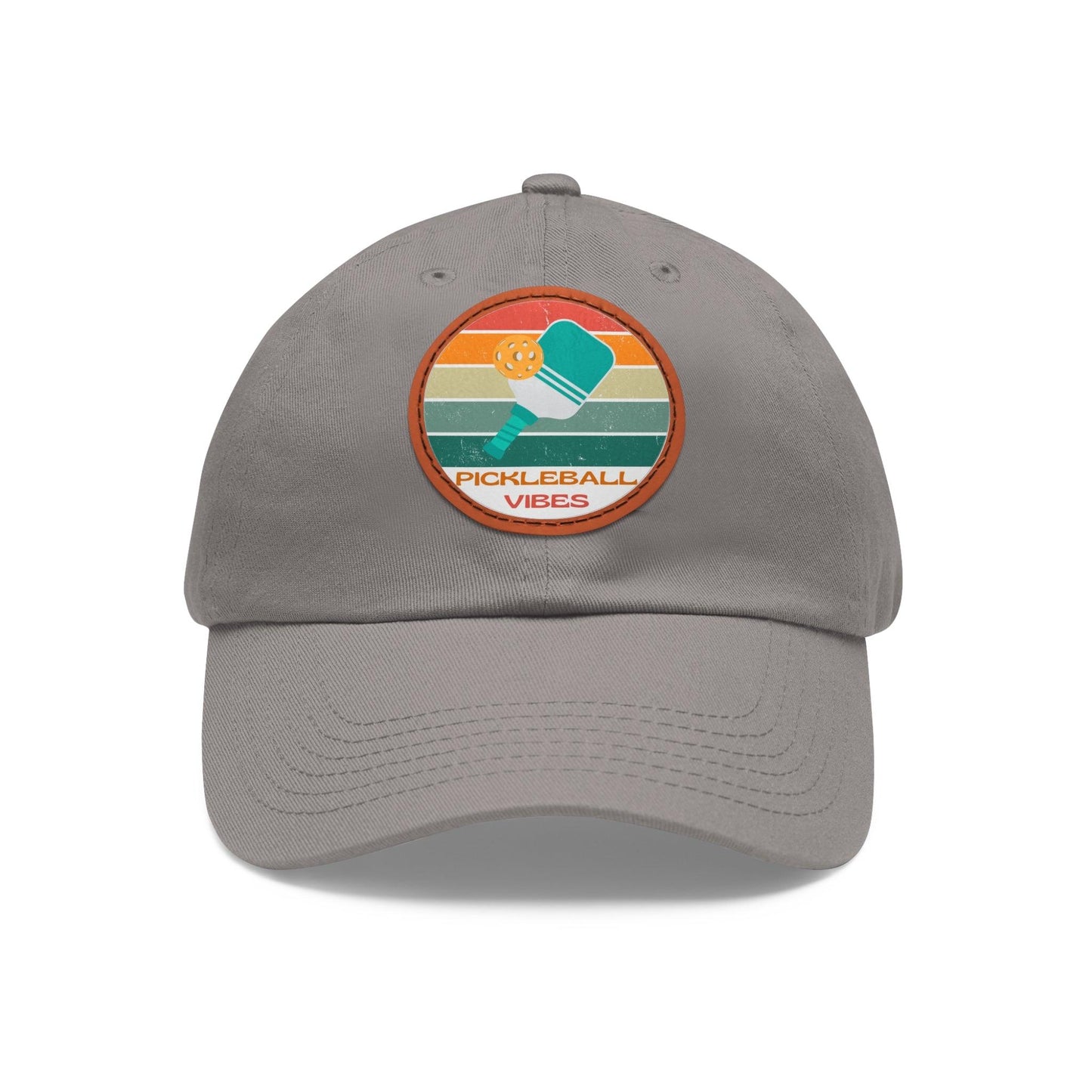 "Pickleball Vibes" Pickleball Dad Hat with Round Leather Patch