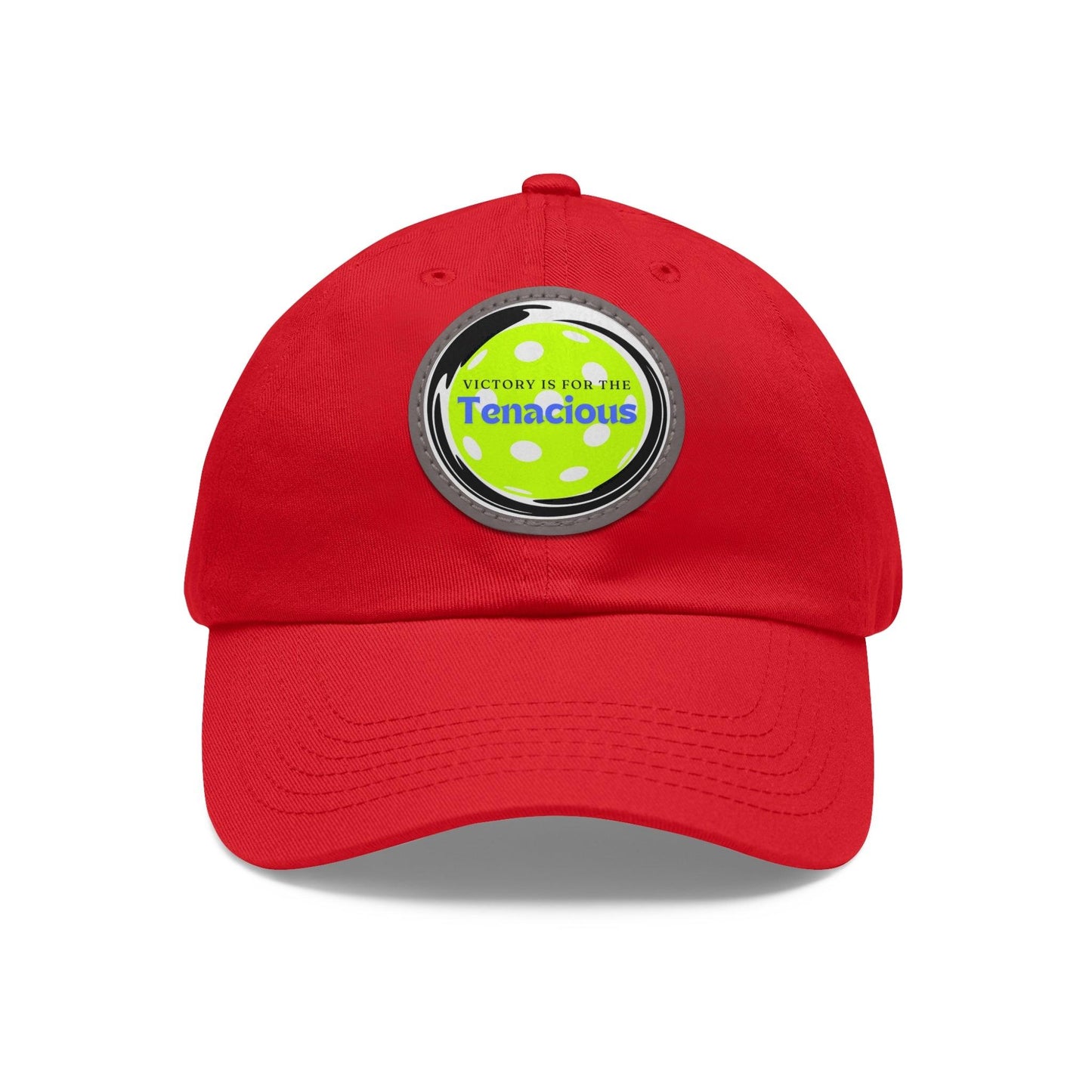 "Victory Is For The Teancious" Pickleball Dad Hat with Round Leather Patch