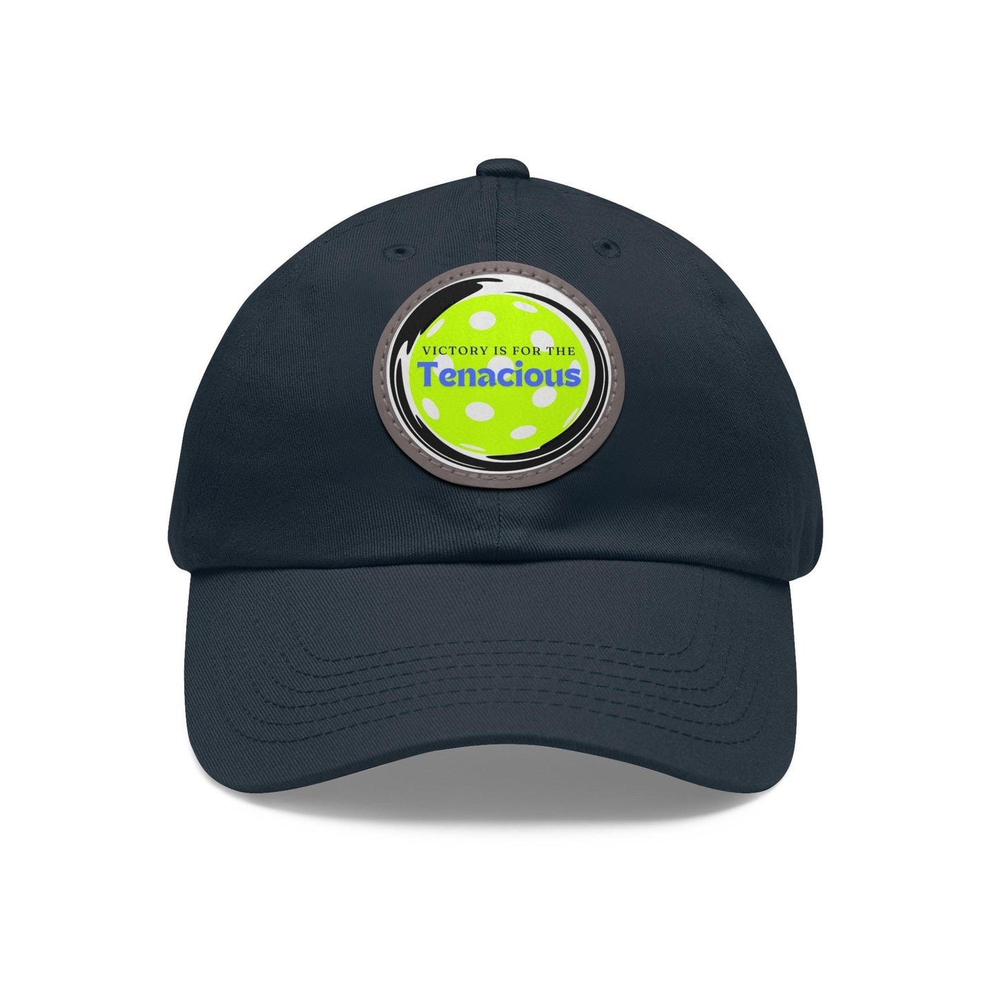 "Victory Is For The Teancious" Pickleball Dad Hat with Round Leather Patch