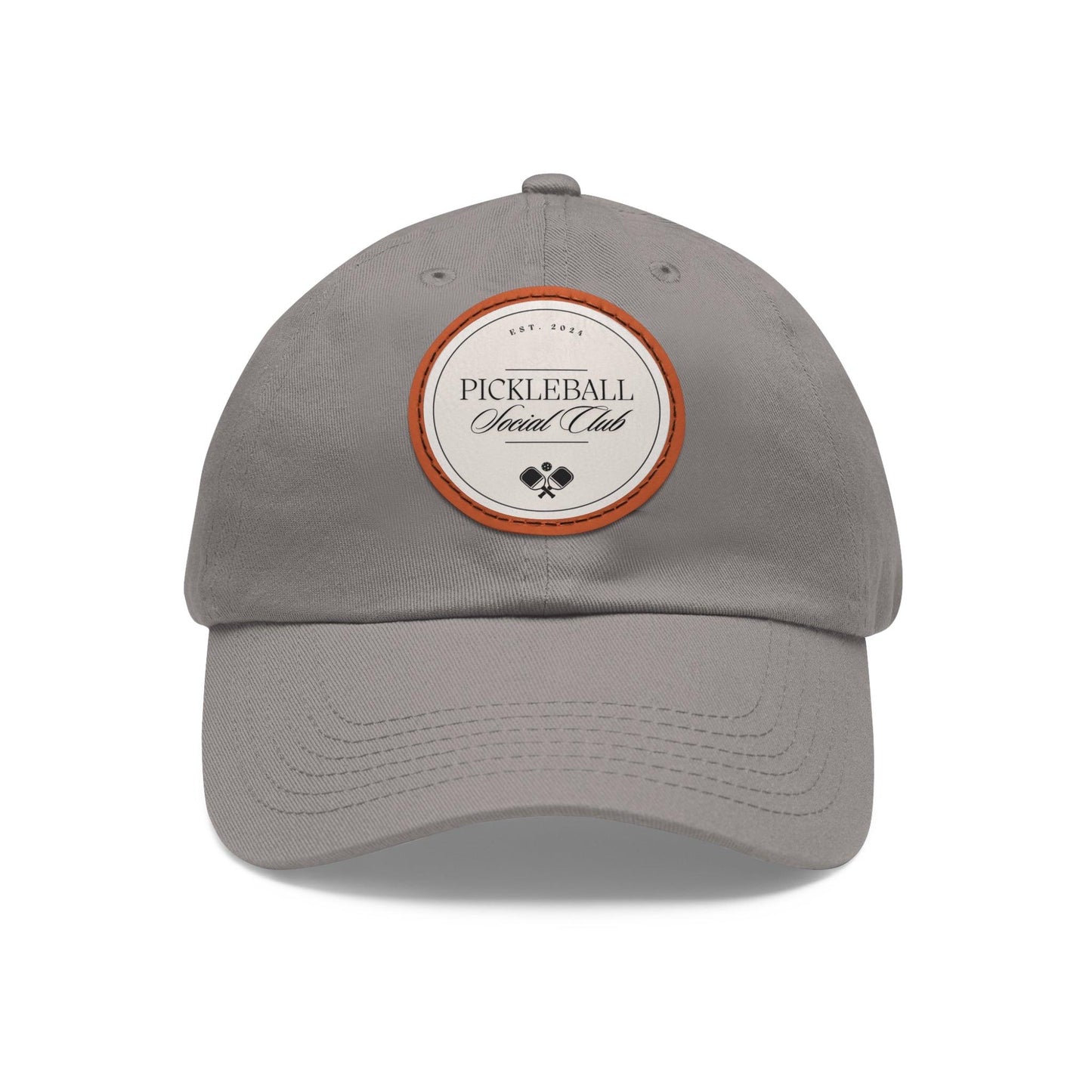 "Pickleball Social Club" Pickleball Dad Hat with Round Leather Patch