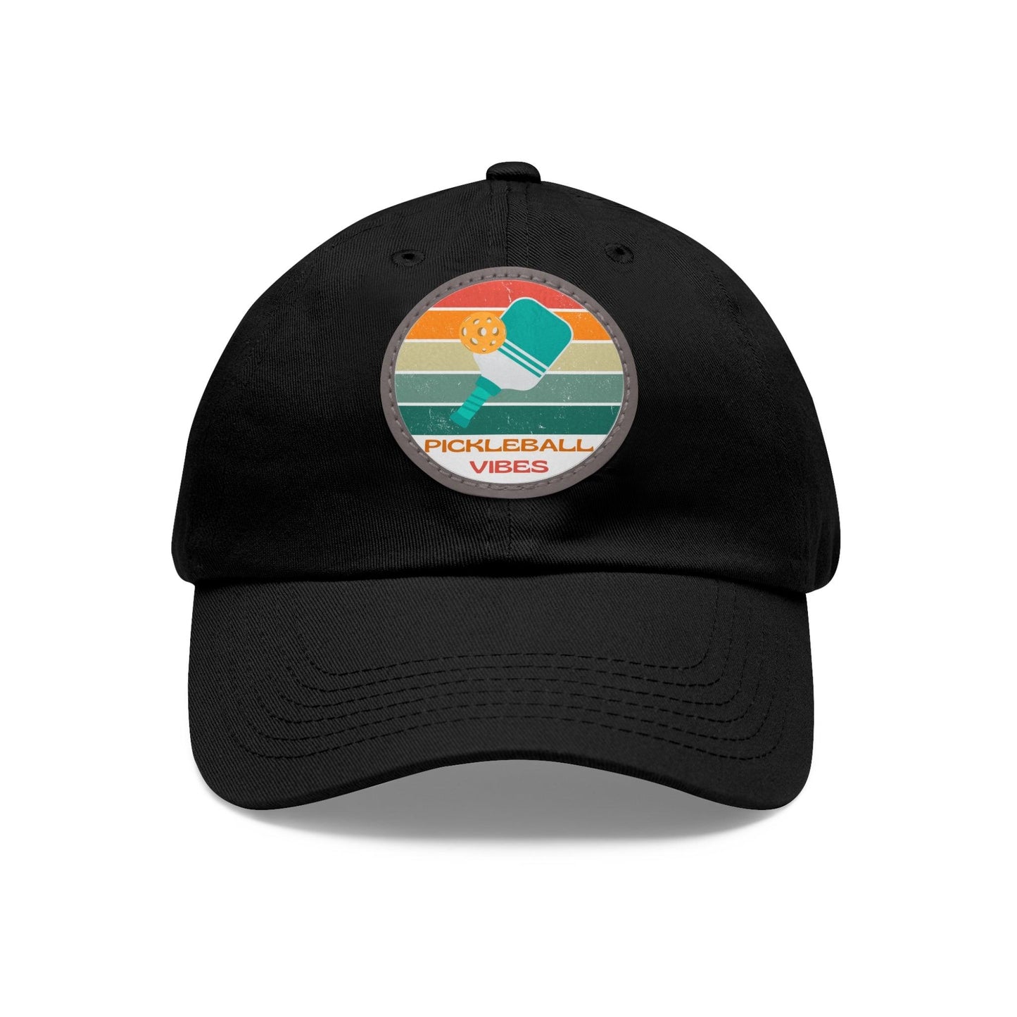 "Pickleball Vibes" Pickleball Dad Hat with Round Leather Patch